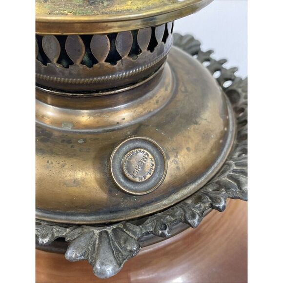 Gone With The Wind Parlor Lamp cottagecore Handpainted Dogwood Glass Electric - Picture 11 of 16